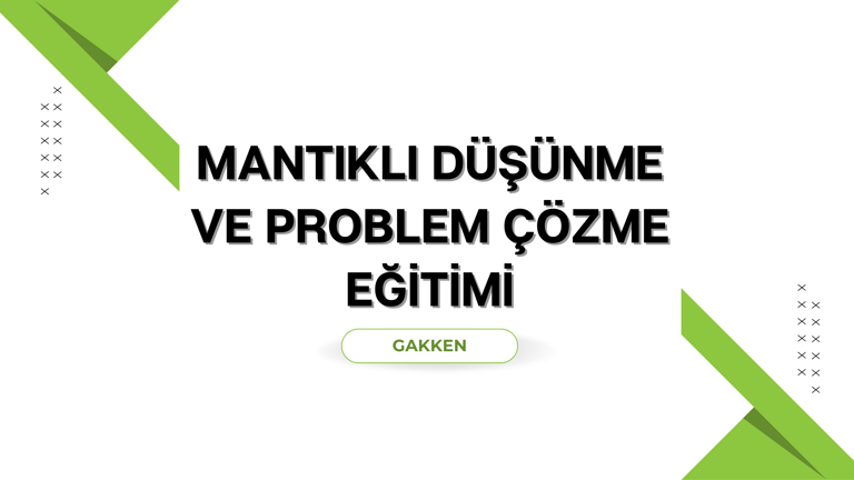 Mantıklı Düşünme ve Problem Çözme Eğitimi
